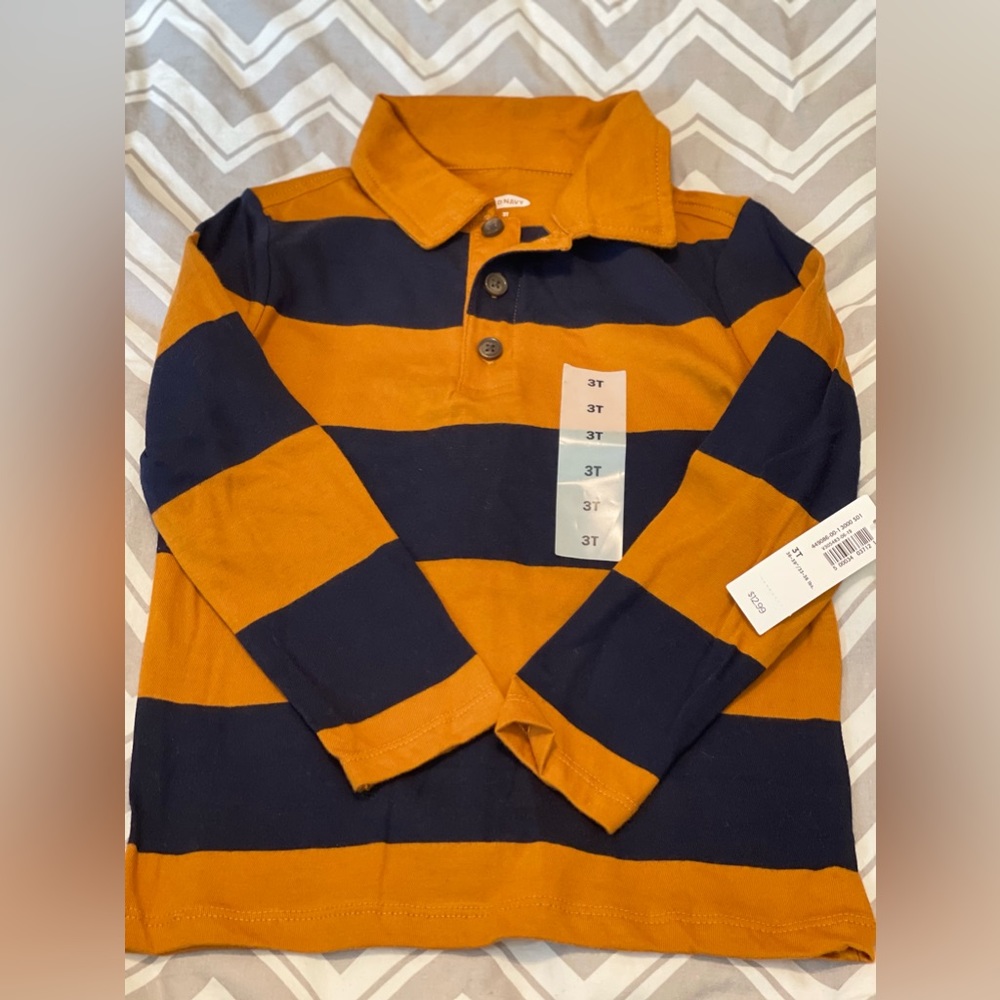 OLD NAVY Gold and Blue Rugby Polo (3T)